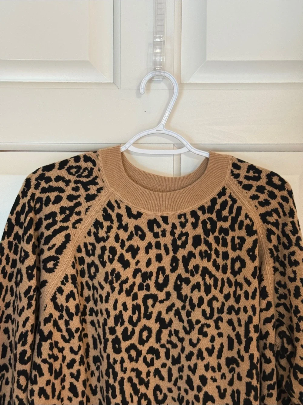 J. Crew Leopard Print Merino Wool Blend Sweater Size XXL 25476